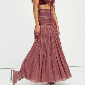 Free People FP One Ravenna Convertible Maxi Skirt Pull On Crochet Dress L